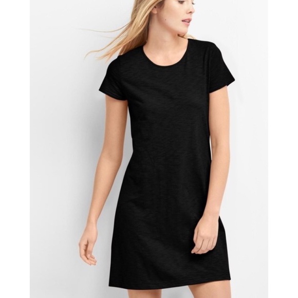 GAP Dresses & Skirts - Gap Sz Medium Black Short Sleeve Knit T Shirt Dress